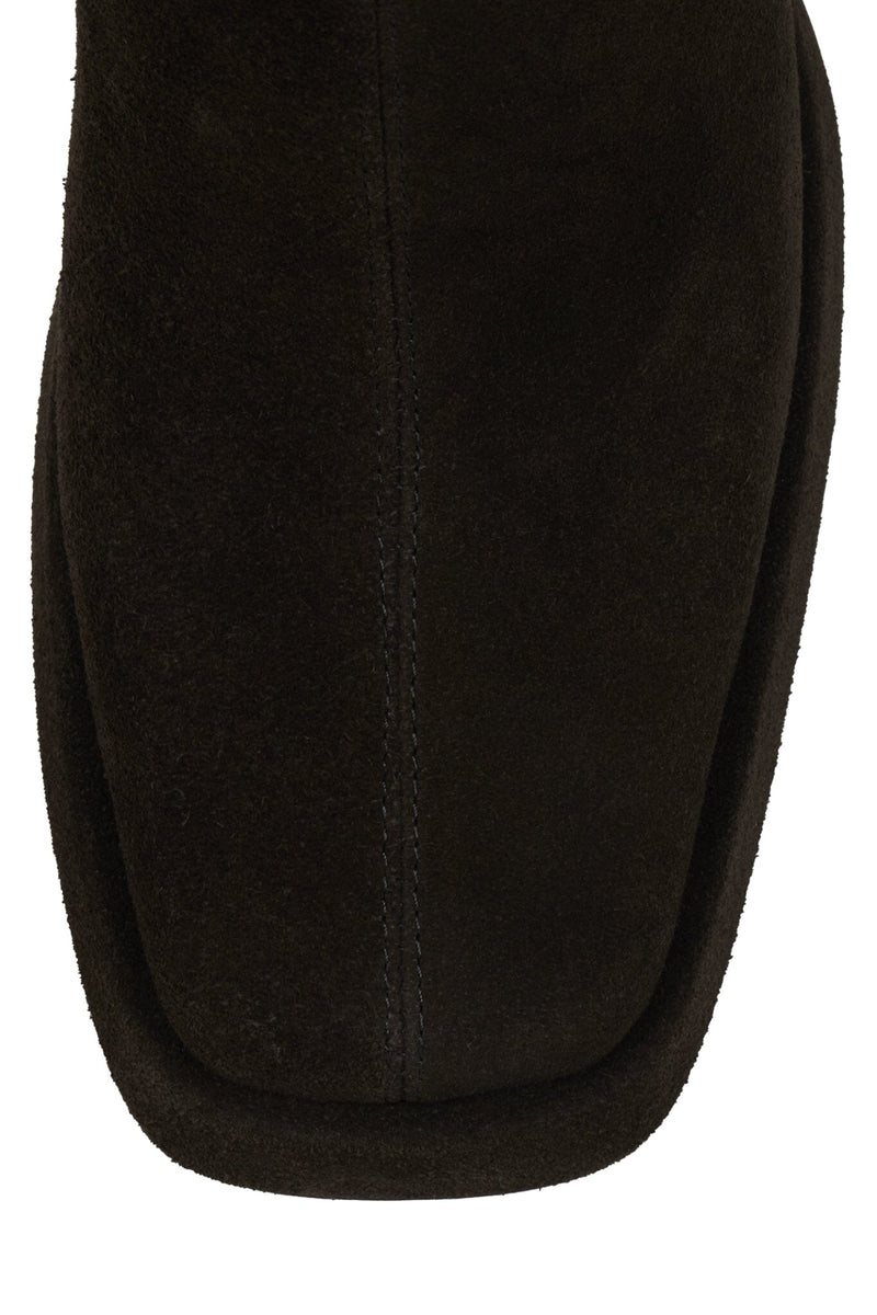 MAXIMAL-3 Platform Knee-High Boot Brown Suede