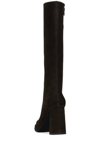 MAXIMAL-3 Platform Knee-High Boot Brown Suede