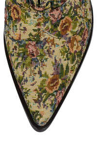 MAYSVILLE Jeffrey Campbell Heeled Boot Beige Floral Tapestry