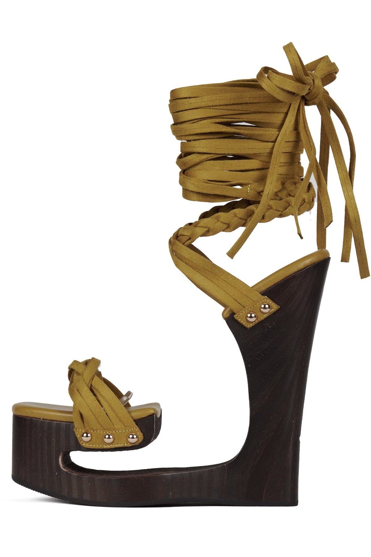 MAZES Jeffrey Campbell Platform Sandal Camel Suede Brown