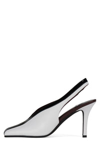 MEANS Jeffrey Campbell Slingback Heel Black White Combo