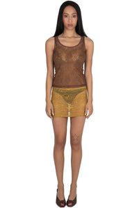 MELODIOUS Jeffrey Campbell Top Brown