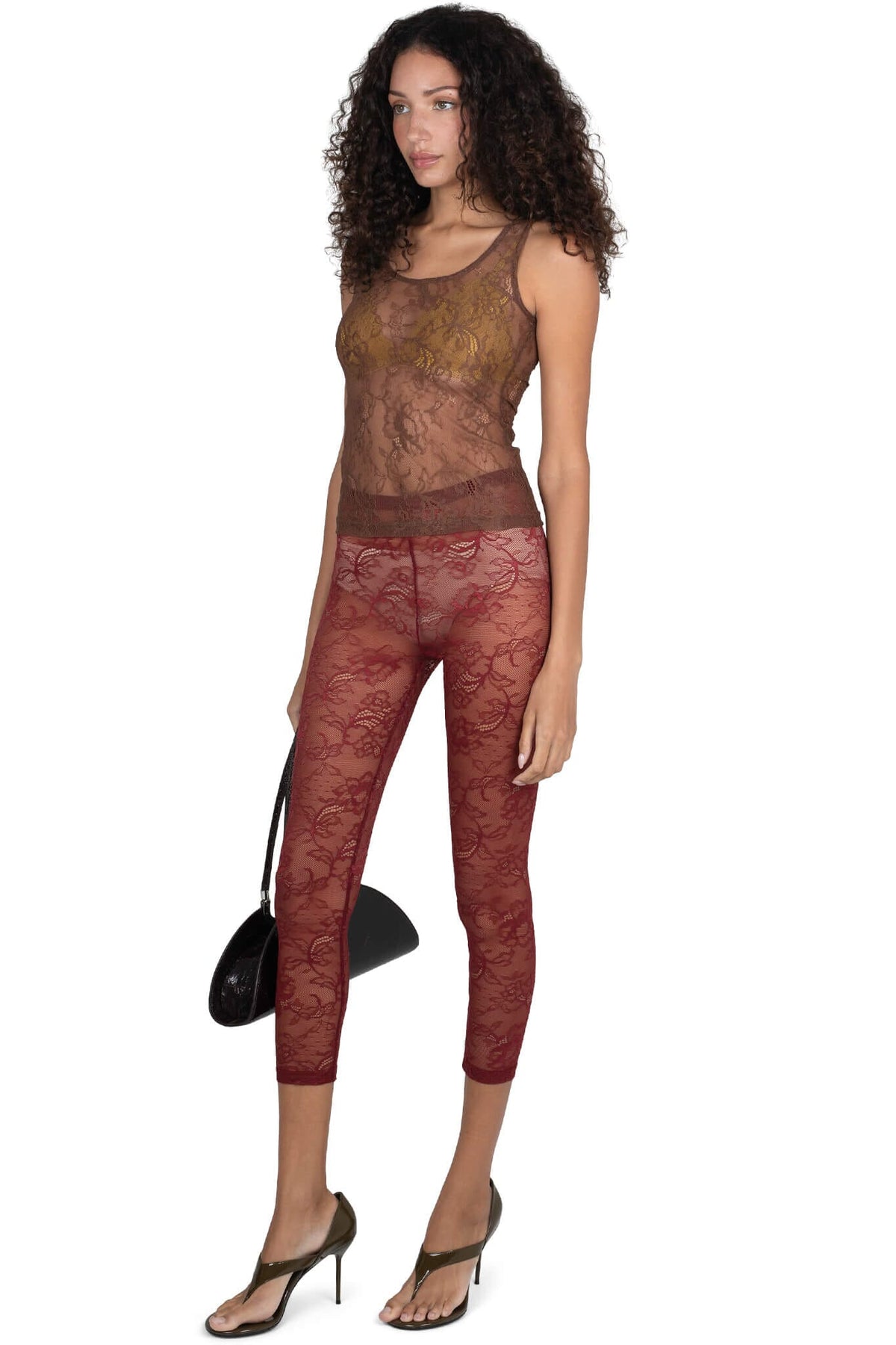MELODIOUS Jeffrey Campbell Top Brown