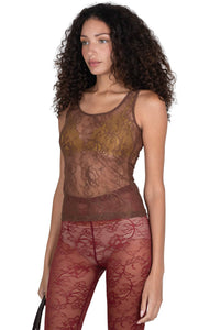 MELODIOUS Jeffrey Campbell Top Brown 