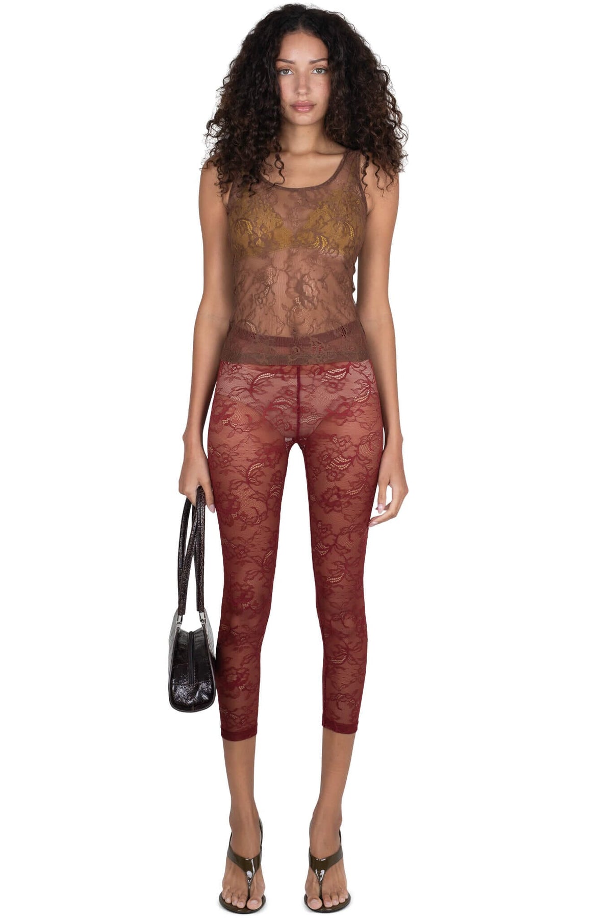 MELODIOUS Jeffrey Campbell Top Brown 