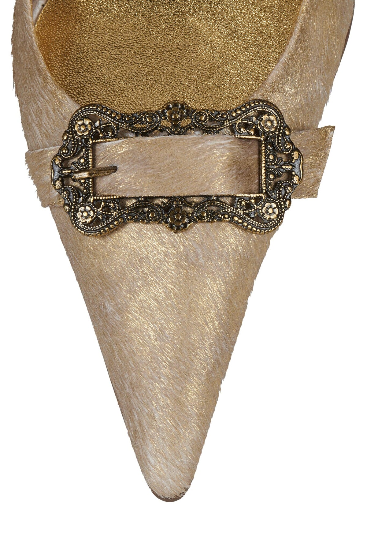 MEMENTO-F Slingback Heel Gold Combo