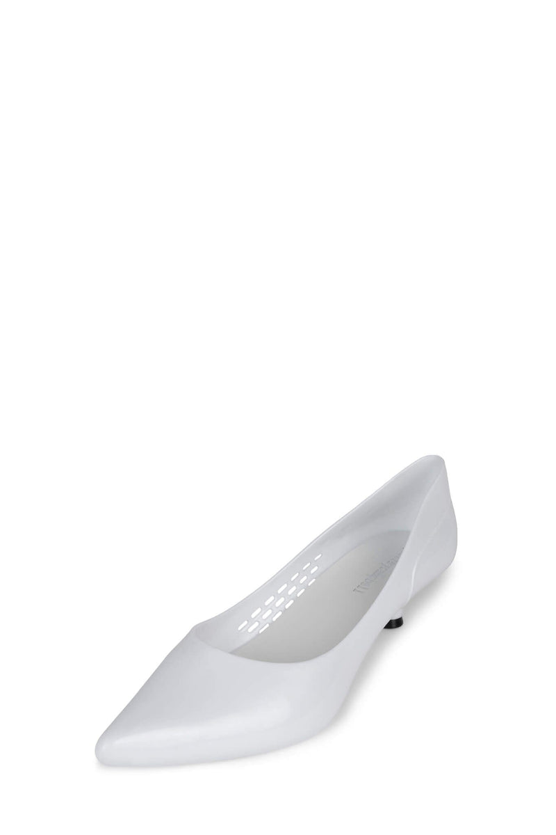 MILLENNI Jeffrey Campbell Heeled Jellies White Shiny