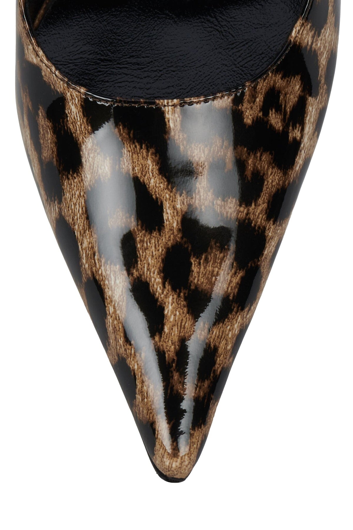 MILLY Slingback Heel Tan Leopard Patent