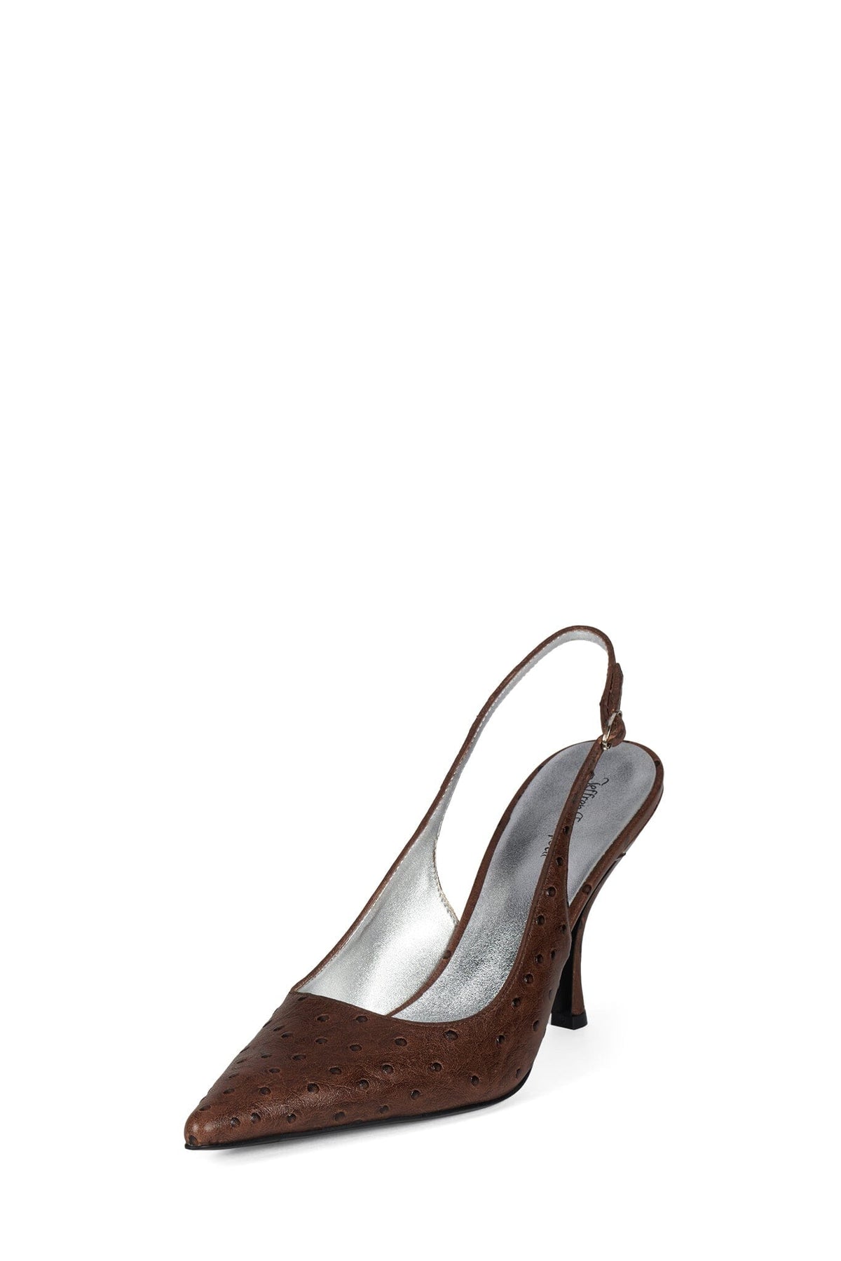 MILLY Slingback Heel Brown Ostrich _hover