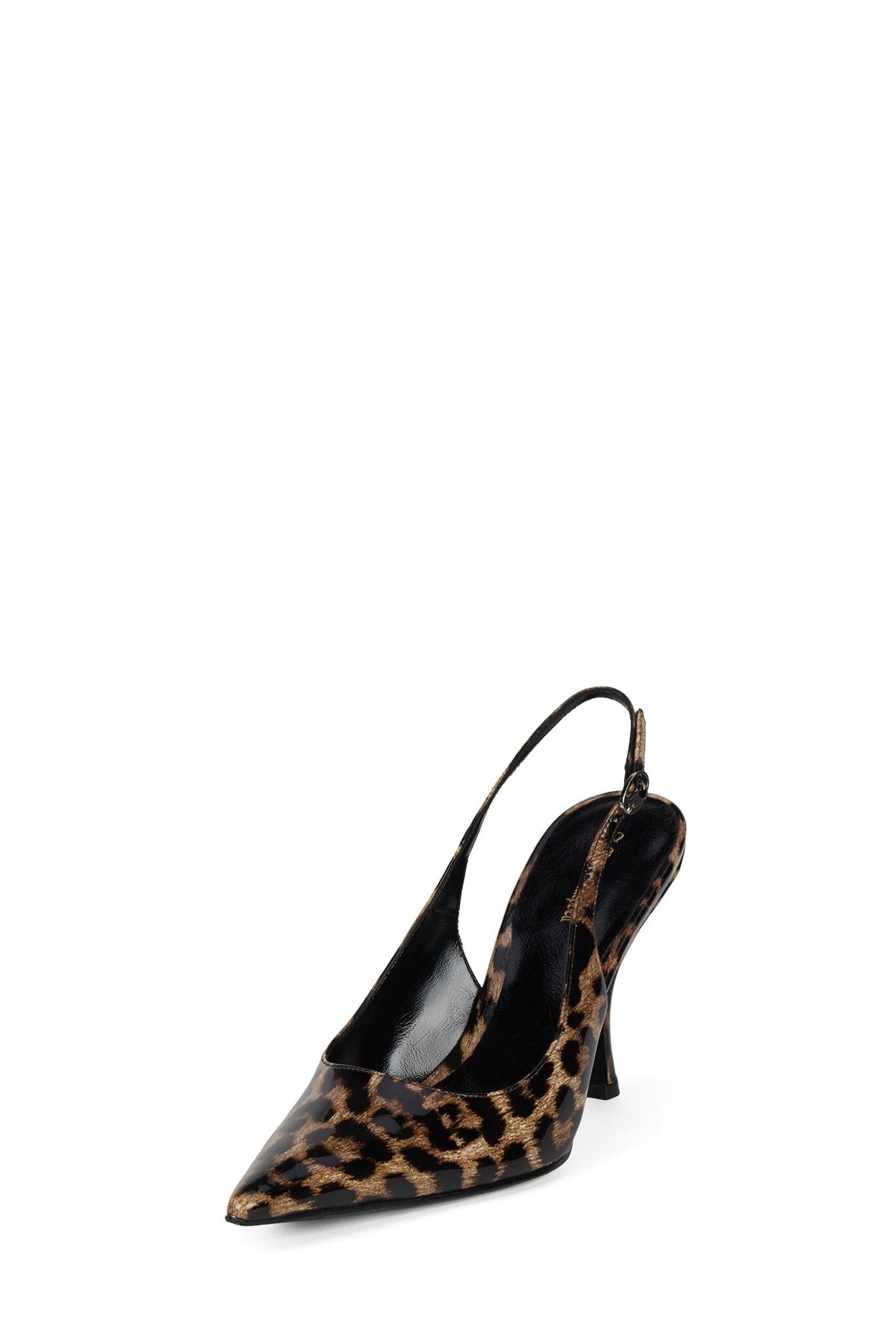 MILLY Slingback Heel Tan Leopard Patent _hover