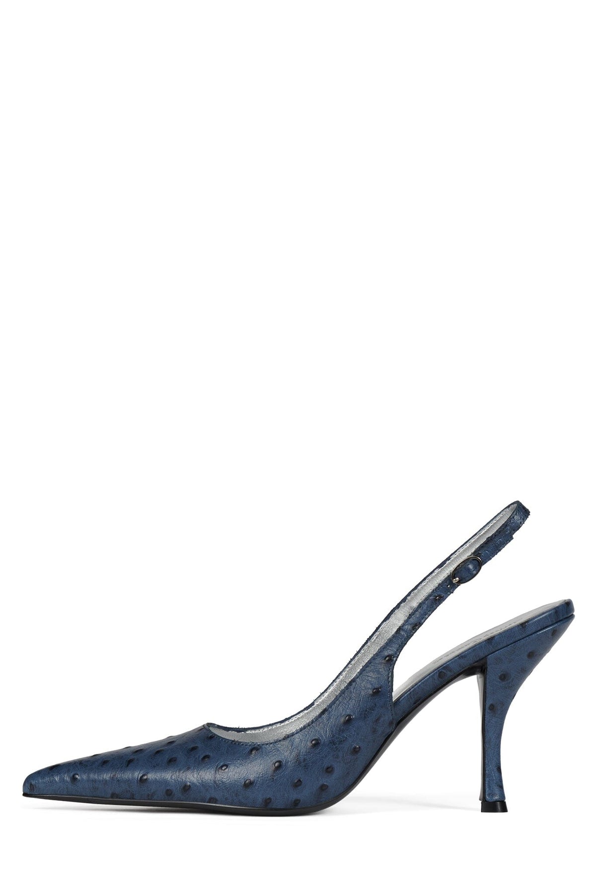 MILLY Slingback Heel Blue Ostrich