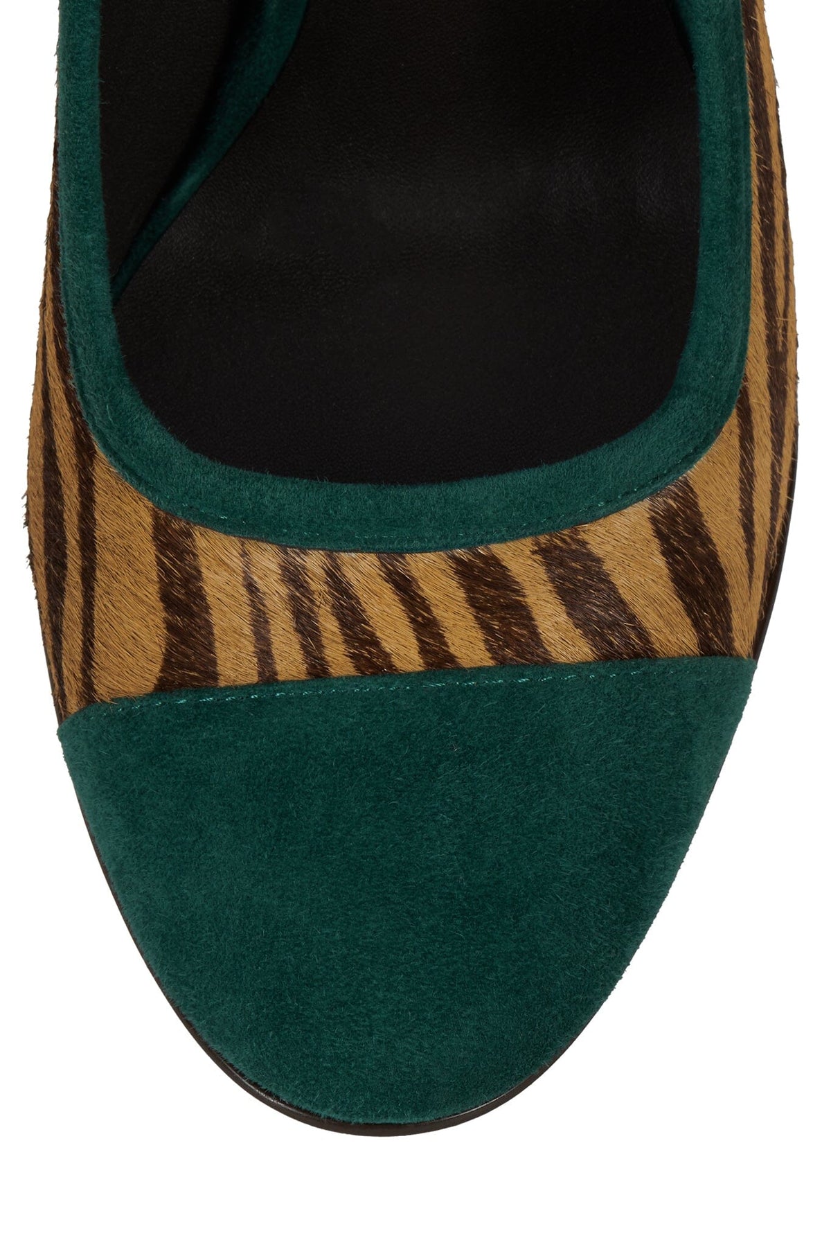 MIRRORS-F Pump Beige Zebra Turquoise