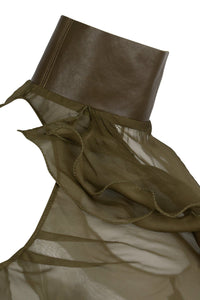 MISS-X Jeffrey Campbell Top Olive Combo
