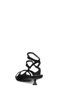 MISTIE Jeffrey Campbell Strappy Sandals Black Suede