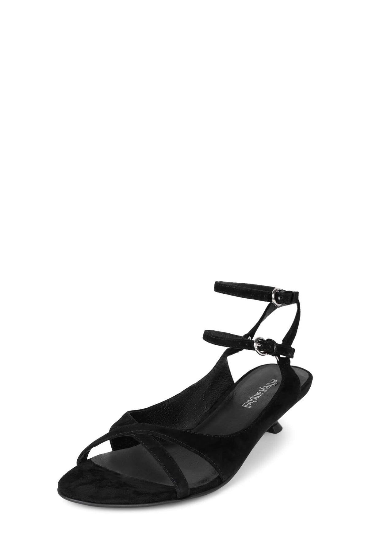 MISTIE Jeffrey Campbell Strappy Sandals Black Suede