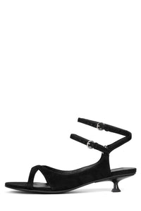 MISTIE Jeffrey Campbell Strappy Sandals Black Suede