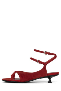 MISTIE Jeffrey Campbell Strappy Sandals Dusty Red Suede