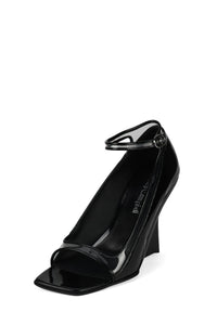 MOLECULAR Jeffrey Campbell Wedge Sandal Black Patent _hover