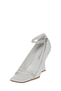 MOLECULAR Jeffrey Campbell Wedge Sandal White Patent _hover