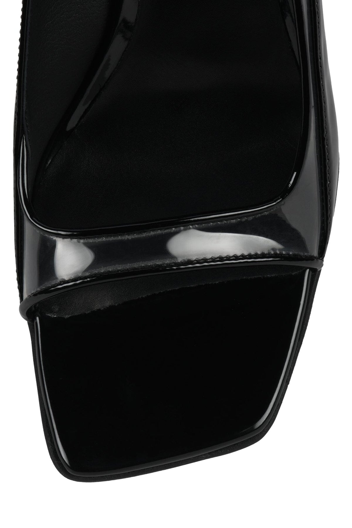 MOLECULAR Jeffrey Campbell Wedge Sandal Black Patent