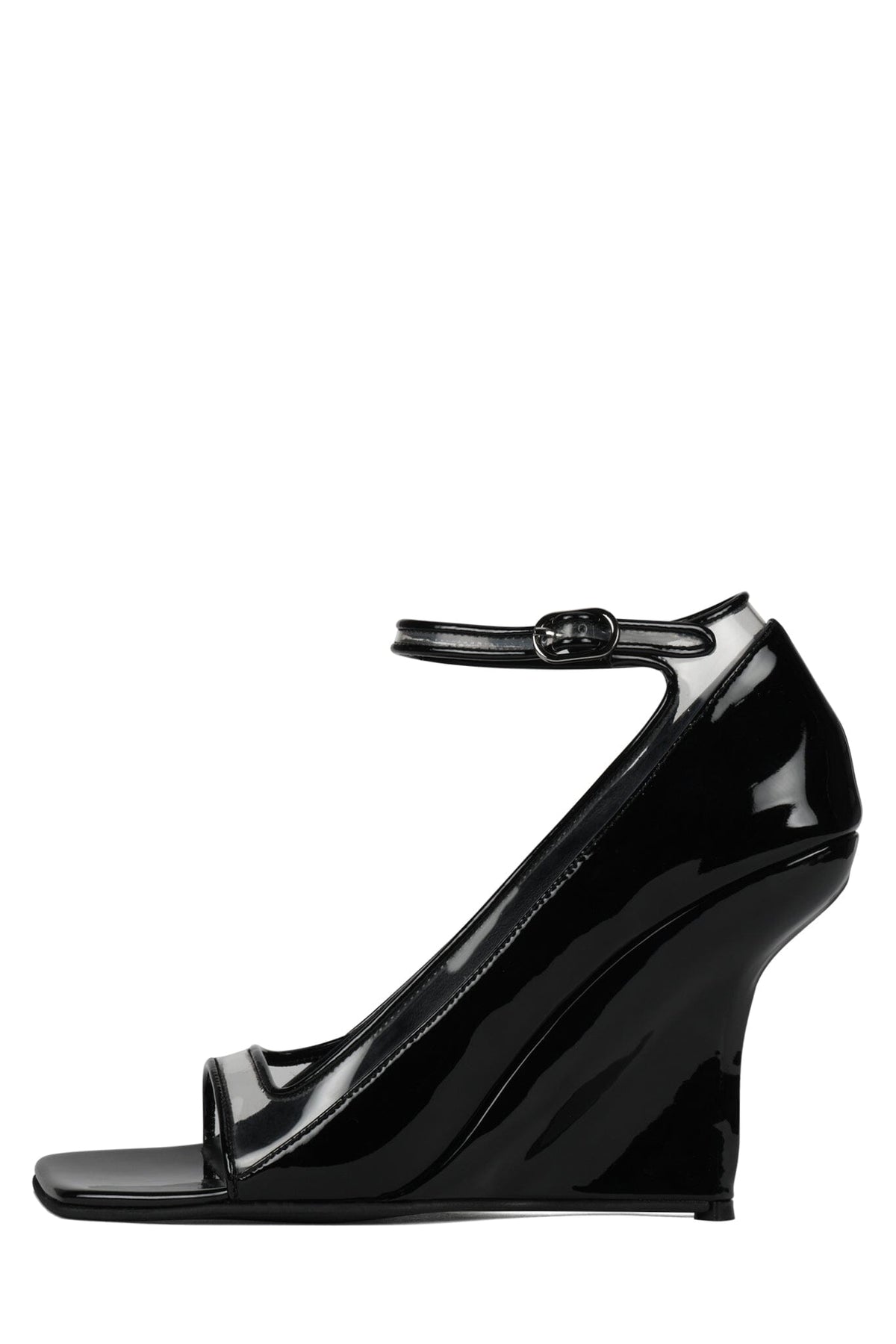 MOLECULAR Jeffrey Campbell Wedge Sandal Black Patent