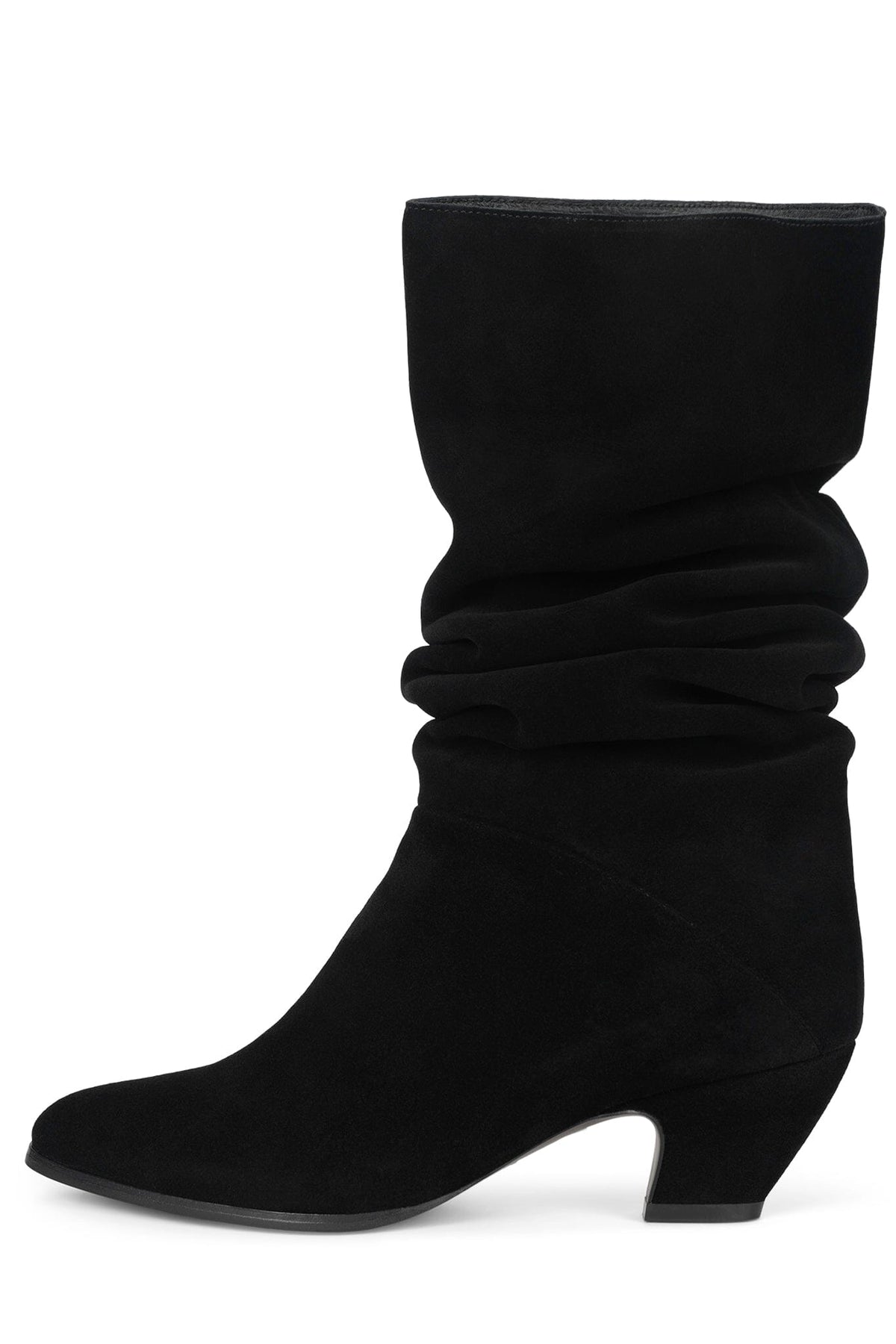 MONMOUTH Knee-High Boot Black Suede 