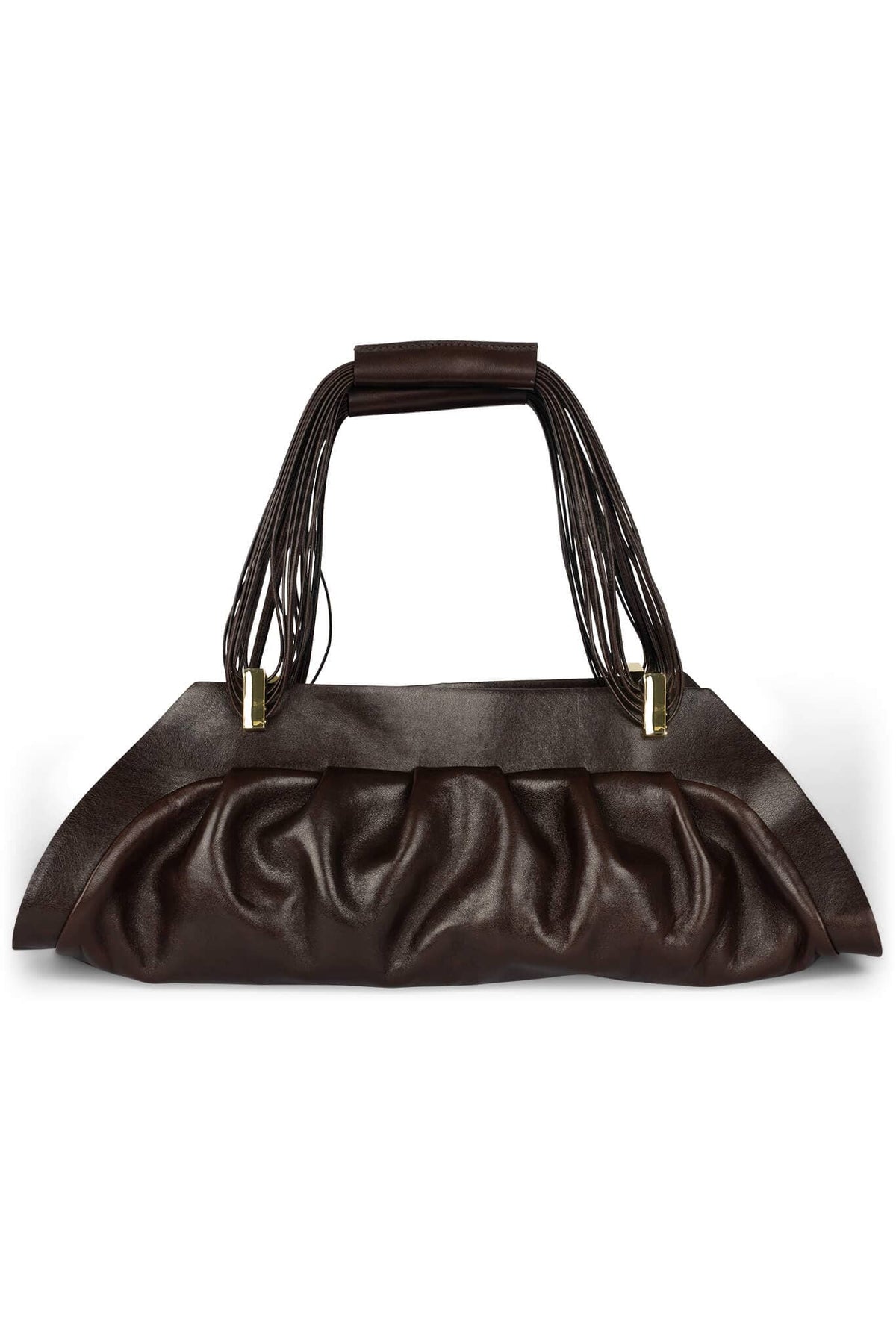 MOTHERSHIP Jeffrey Campbell Ruched Handbag Brown