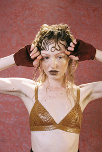 MOTO-MAMI Jeffrey Campbell Gloves Rust Suede _hover