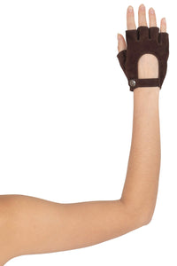 MOTO-MAMI Jeffrey Campbell Moto-Inspire Gloves Brown Suede