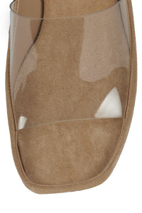 MUON Beige Suede Clear