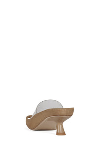 MUON Beige Suede Clear