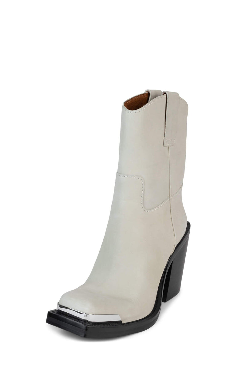 MYSTERIA Jeffrey Campbell Western Inspired Boots Ivory 