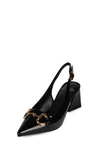 NAKITA Jeffrey Campbell Slingback Black Patent Gold