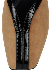 NARROWS Beige Suede Black Combo 