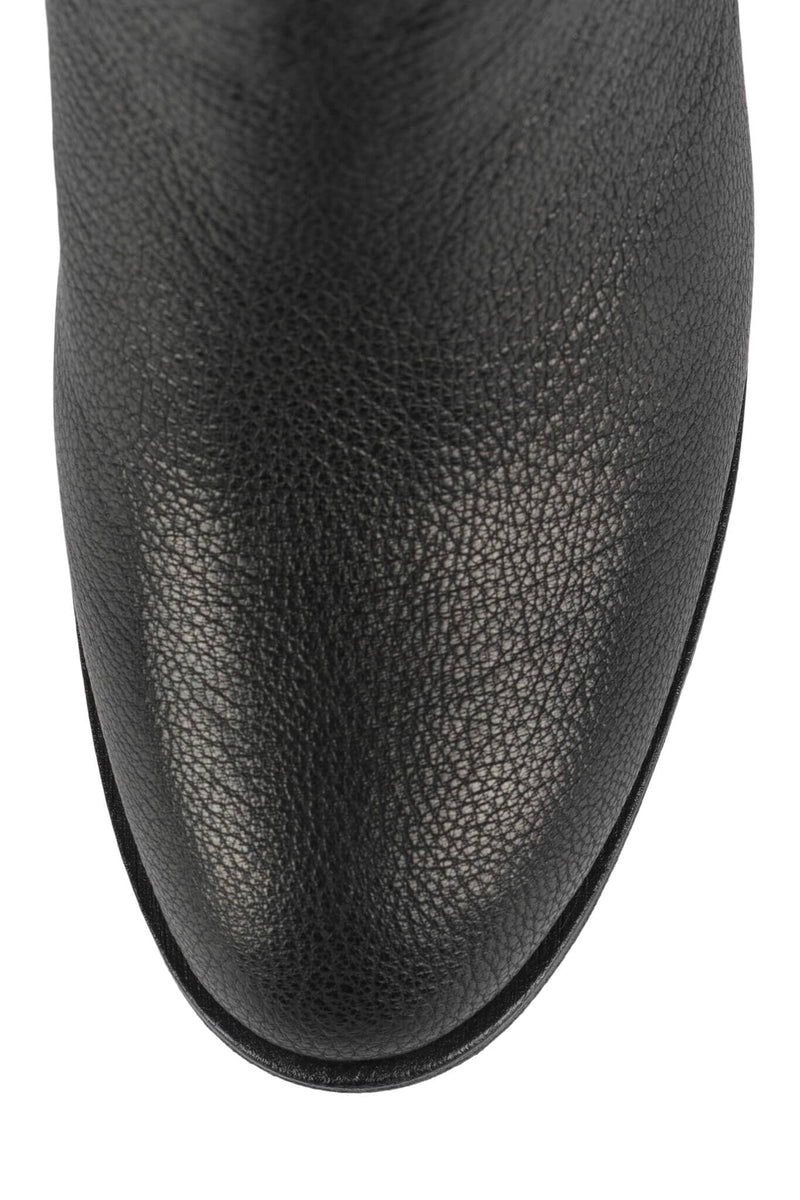 NESTLE-F Jeffrey Campbell Heeled Boot Black Crinkle Beige