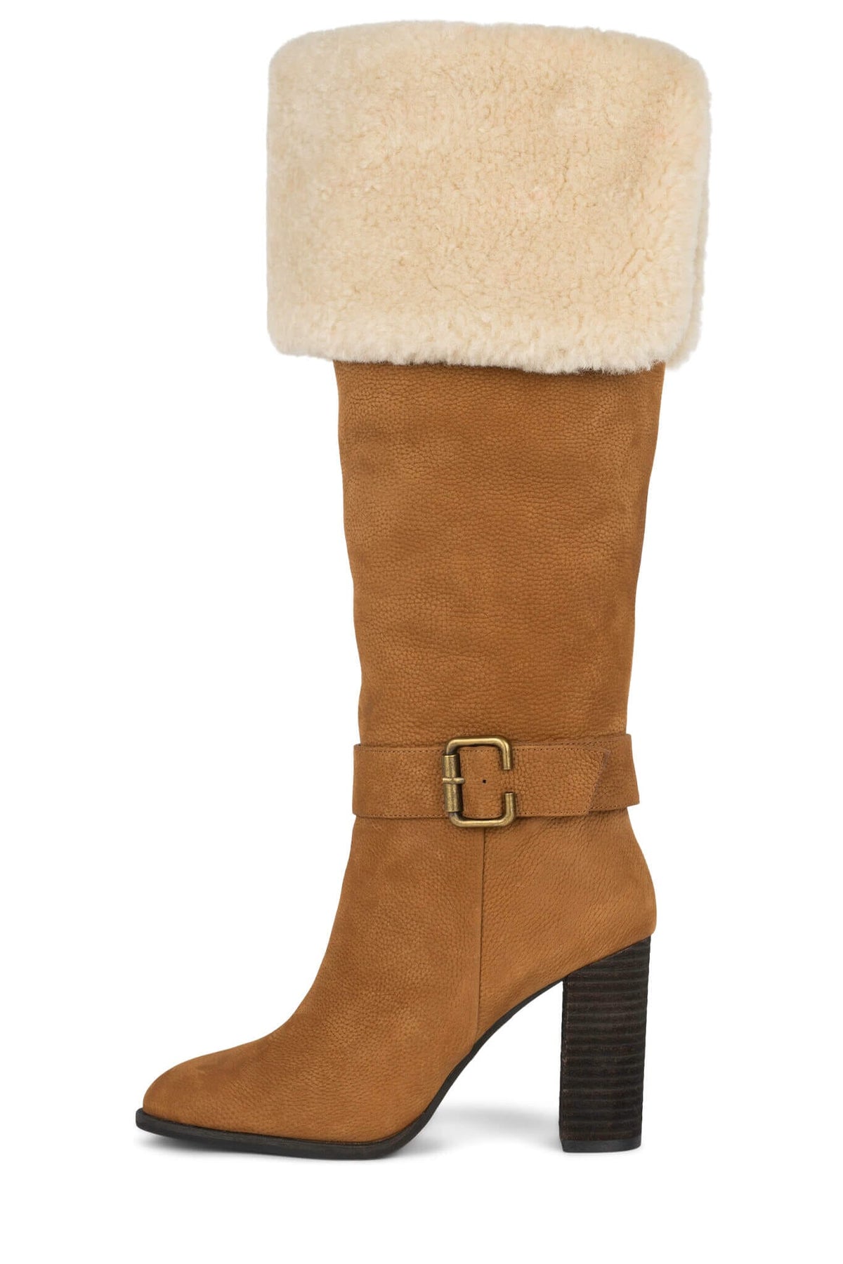 NESTLE-F Knee-High Boot YYH Tan Crinkle Beige 6 