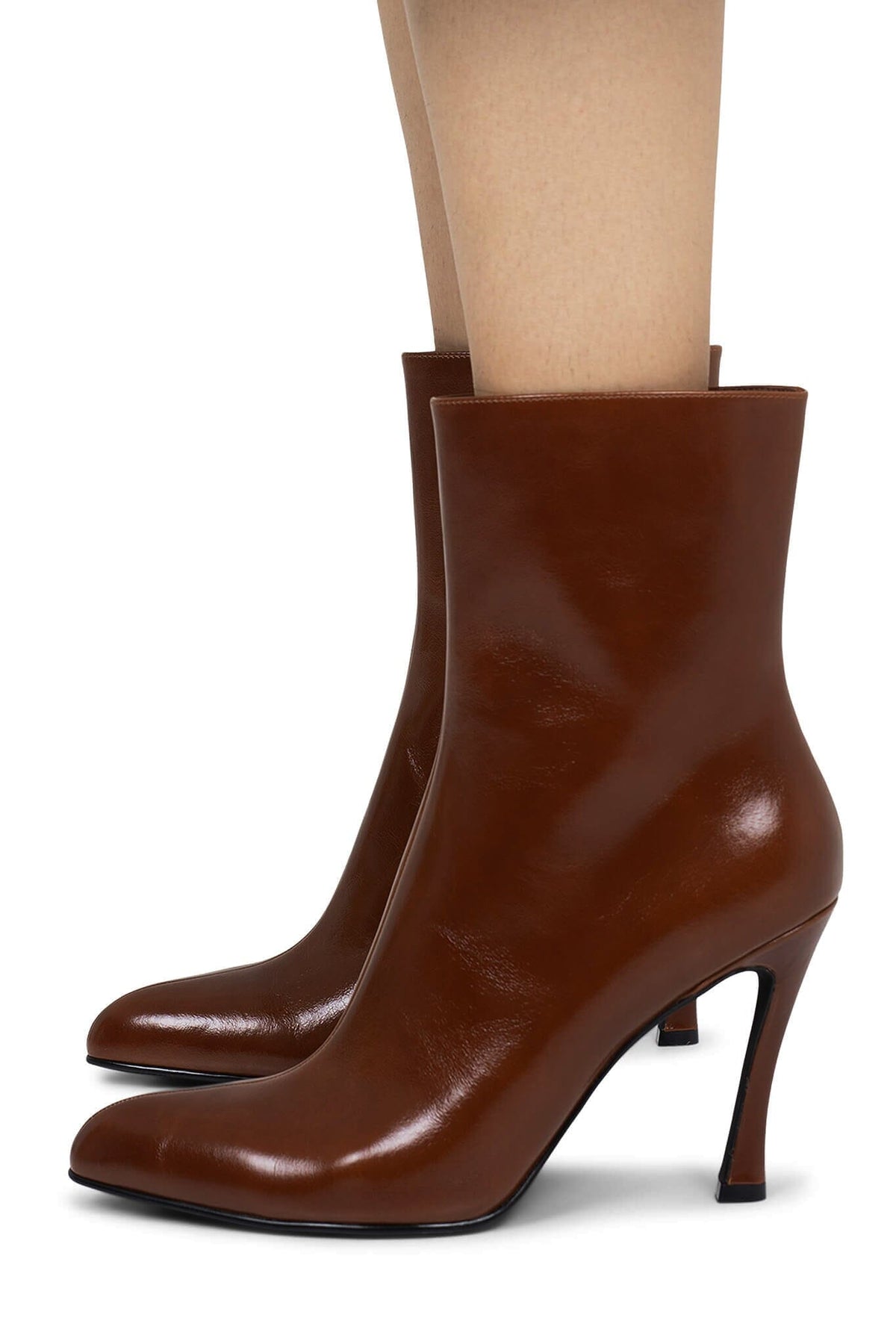 NIGHTLIFE Jeffrey Campbell Heeled Boot Dark Tan