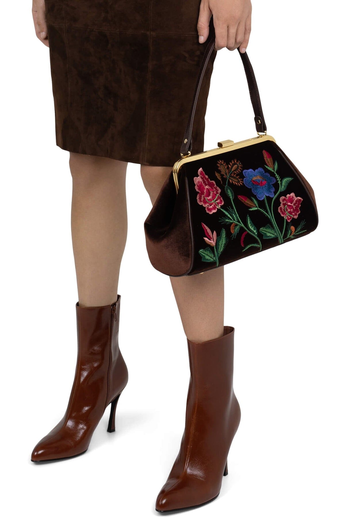 NIGHTLIFE Jeffrey Campbell Heeled Boot Dark Tan