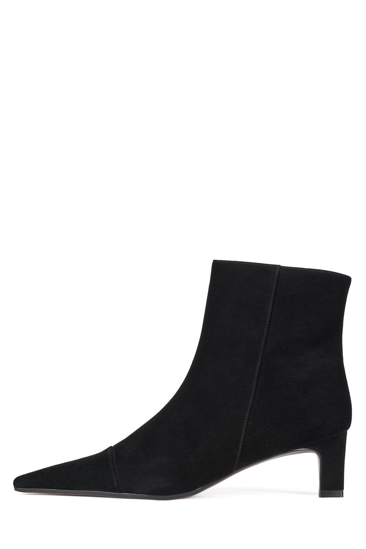 NO-TIME Heeled Ankle Boot Black Suede