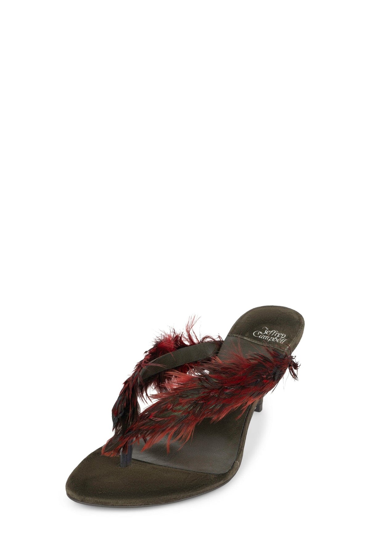 NOCTURNAL Jeffrey Campbell Heeled Sandal Green Combo _hover