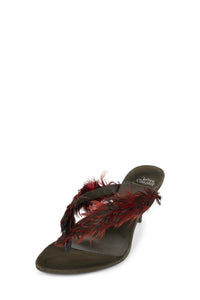 NOCTURNAL Jeffrey Campbell Heeled Sandal Green Combo _hover
