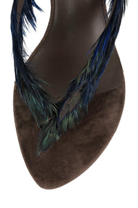 NOCTURNAL Jeffrey Campbell Heeled Sandal Brown Combo 