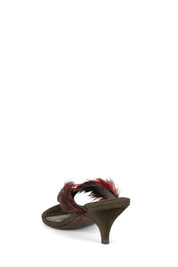 NOCTURNAL Jeffrey Campbell Heeled Sandal Green Combo 