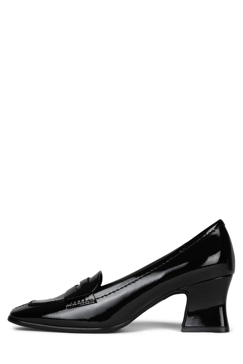 NONFICTION Heeled Loafer ST Black Patent 6 