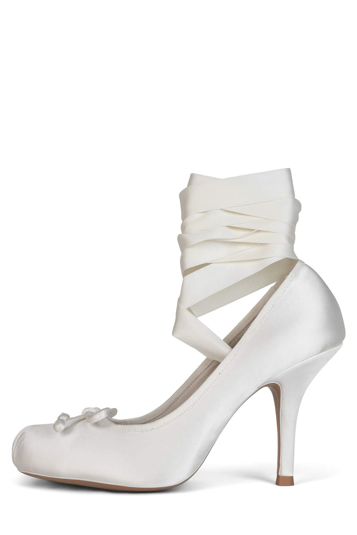 NYMPHA Pump YYH Off White Satin 6 