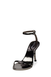 OBSESSION Jeffrey Campbell Minimal Sandal Pewter Patent Pewter
_hover