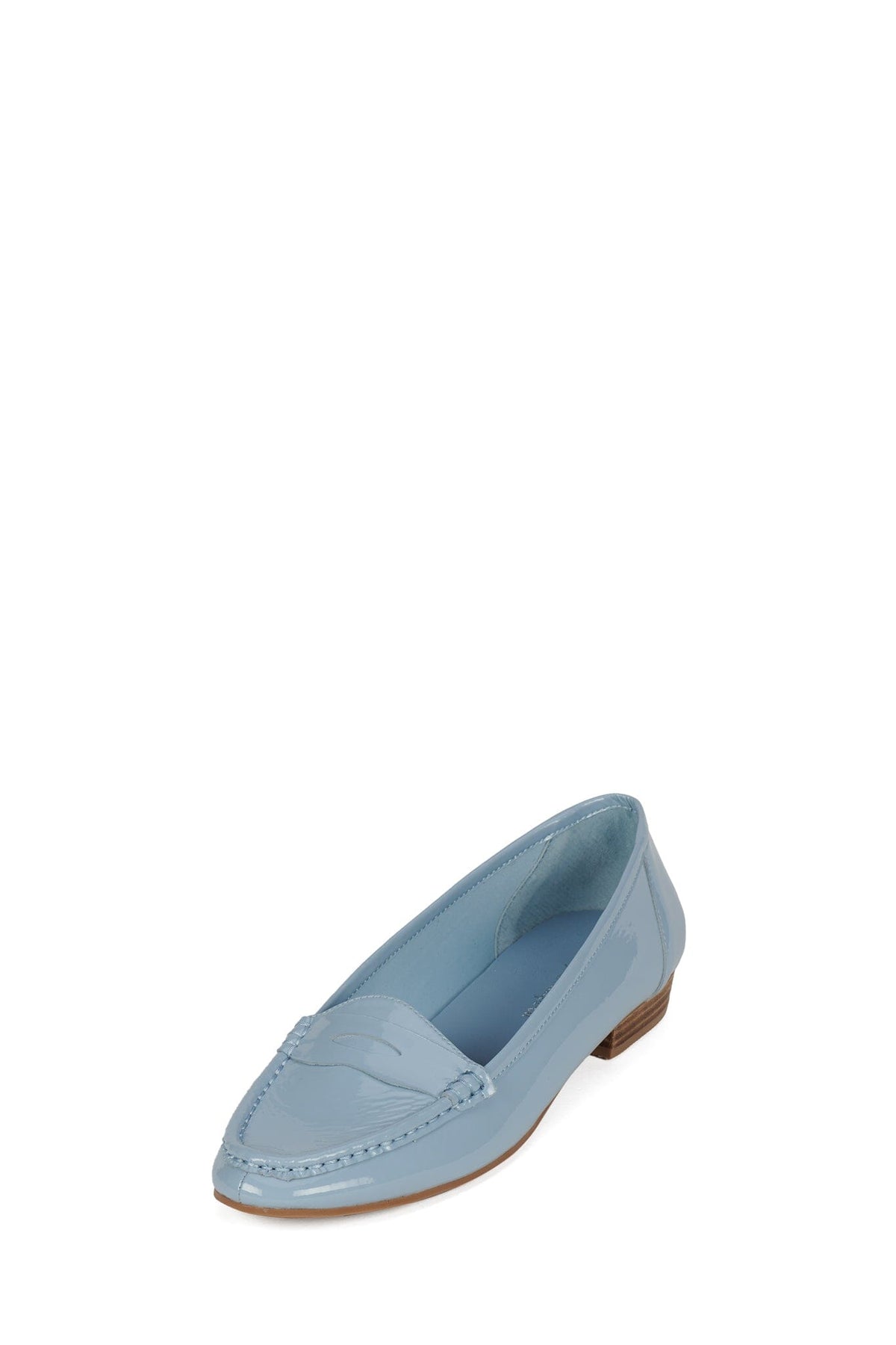 OLD-SOUL Jeffrey Campbell Loafer Blue Patent Nat Stack _hover