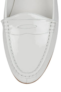 OLD-SOUL Jeffrey Campbell Loafer White Patent Nat Stack
