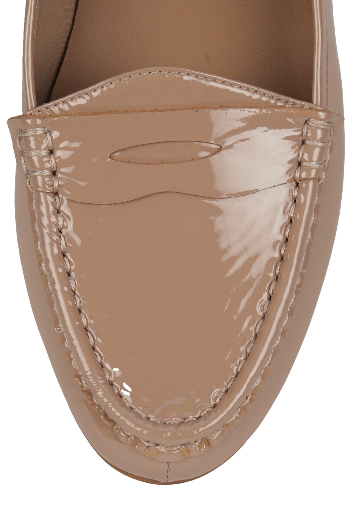 OLD-SOUL Jeffrey Campbell Loafer Beige Patent Nat Stack