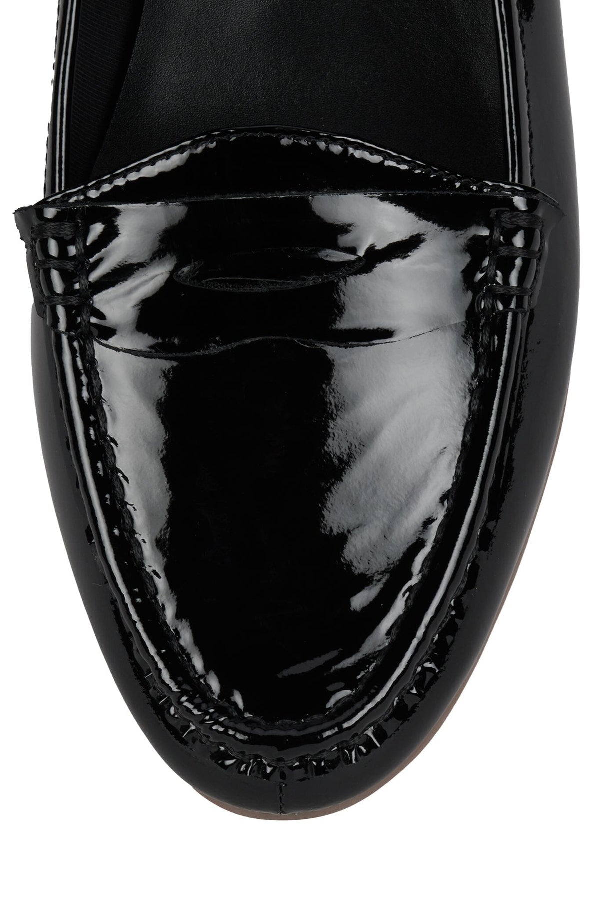 OLD-SOUL Jeffrey Campbell Loafer Black Patent Natural Stack